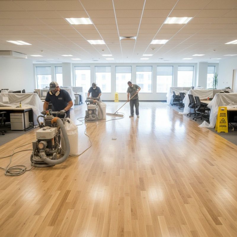 Our team working on Wood Floor Service projects in Monmouth County, NJ
