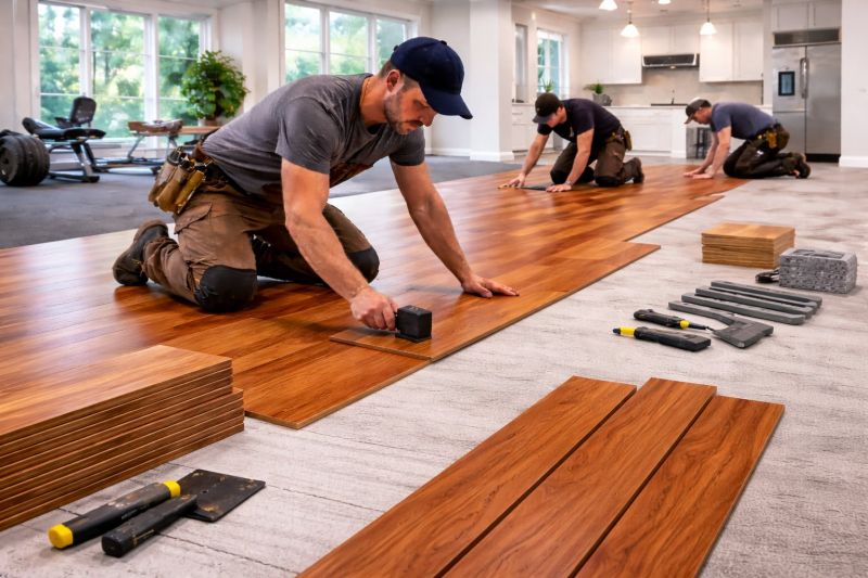 Cherry Floor Installation in Freehold, NJ
