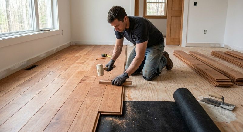 Cherry Floor Installation in Mercer County, NJ