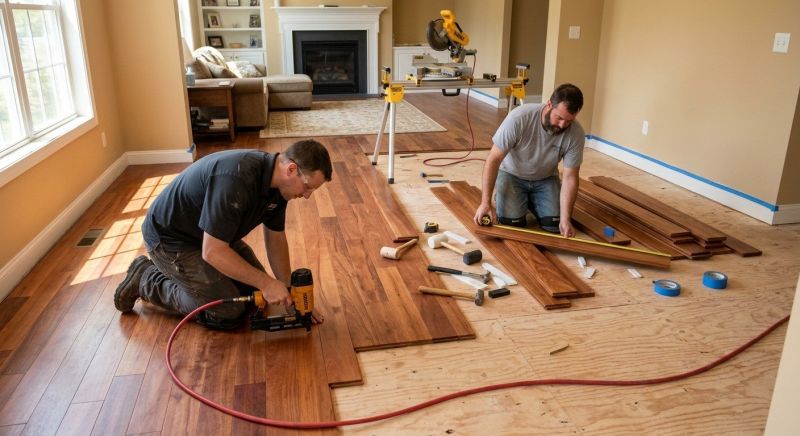 Cherry Floor Installation in Neptune, NJ