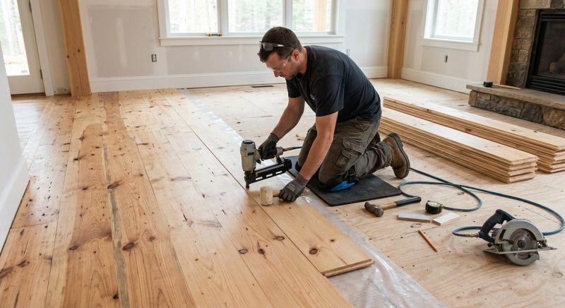 Pine Floor Installation in Monmouth County, NJ